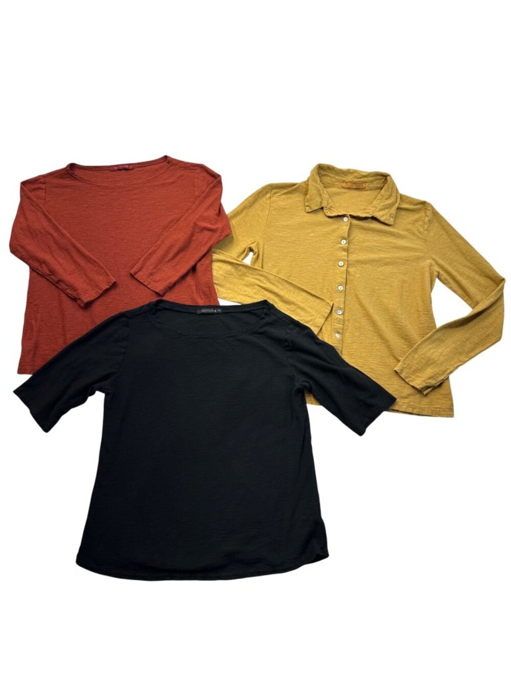 Cut Loose Blouse Top Lot Womens Small Cotton Linen Coastal Minimalist Capsule